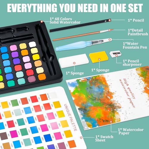 Stocking Stuffers Birthday Valentines Day Gifts Watercolors Paint Set