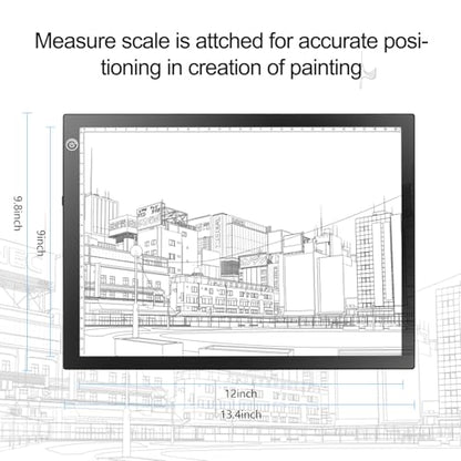 Rechargeable Drawing Board, Light Box Trace Pad Copy Table for Kids Gifts - color: BLACK, size: 10" x 15"