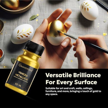 GRANOTONE Metallic Gold Acrylic Paint 1.69 fl oz 50 ml