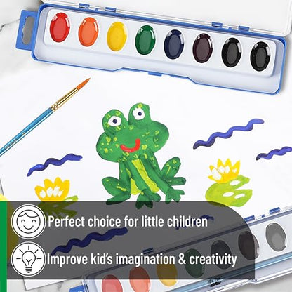 Mr. Pen- Washable Watercolors, 8 Pack, 8 Colors with Paint Brush - size: 8 Pack