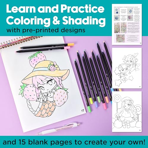 Faber-Castell Anime Drawing Kit, Chibi Edition with Step-by-Step Book - style: Chibi Edition