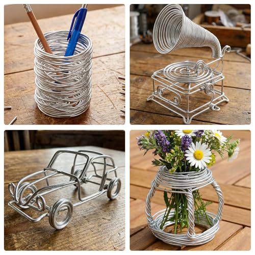 3mm 33 Feet Aluminum Craft Wire, Bendable Armature Wire, Mental Silver Bendable Wire for Sculpting, DIY, Crafting, Jewelry Making, Modelling, Bonsai Training, Doll Making (1 Roll) (3mm × 10m) - size: 3mm × 10m