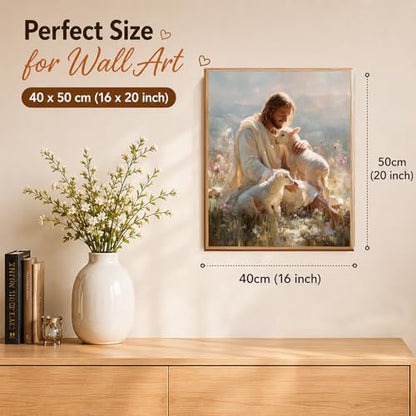 AUKELHJ Paint by Numbers Kit for Adults Beginner, Jesus, 16X20 Inch - color: 11-Jesus