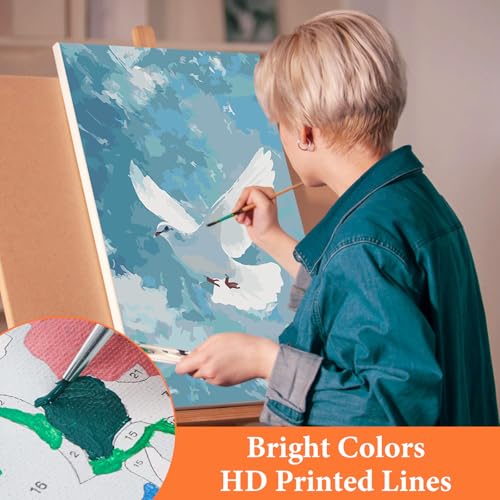 6 Pack Paint by Numbers Kit for Adults Jesus, Without Frame 10x14 Inch - color: LKOP6P-2