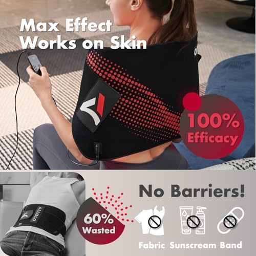 ALLOLO Red Light Therapy for Body, 3 in 1 LEDs Red Light Therapy Belt with Timer Remote Control, 660nm 850nm Infrared Light Therapy Pad for Body Waist Shoulder Knee, 27.6" x 13.9" Large Area - size: 27.6"*13.9"