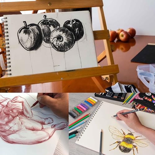 U.S. Art Supply 11"x14" Top Spiral Bound Sketch Book,100 Sheets Each 2-Pack - size: 11-x-14-inch