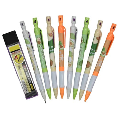 Maydahui 12 PCS Avocado Fruit Mechanical Pencil with Sharpener/Refills