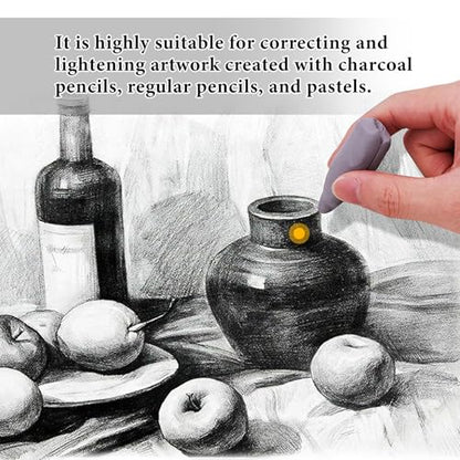 Smilo Kneaded Erasers for Artists, Gray Moldable Putty, 8-Pack - color: Gray