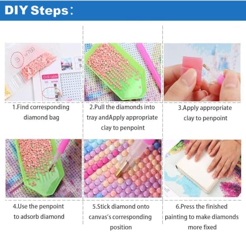 PINFFSHU Starry Night Diamond Painting Kits for Adult Beginners - color: blue