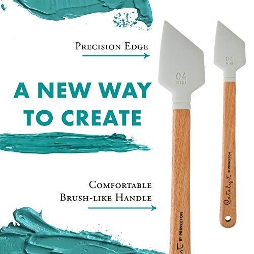 Princeton Catalyst Silicone Mini Blades, for Ceramics, Plaster, and Heavy Acrylic Media, Mini Blade No. 4 White