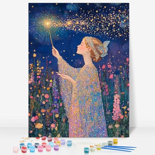 niurenmaoyi Elf Paint by Numbers Kit for Adult Beginner,16X20in - color: Adults' Paint-By-Number Kits-0521-05