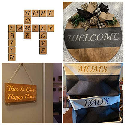 5 Inch Alphabet Letter Stencils for Painting - 70 Pack Letter and Number Stencil Templates with Signs for Painting on Wood, Reusable Cursive Letters Stencils for Chalkboard Wood Signs & Wall Art - size: 5 Inch