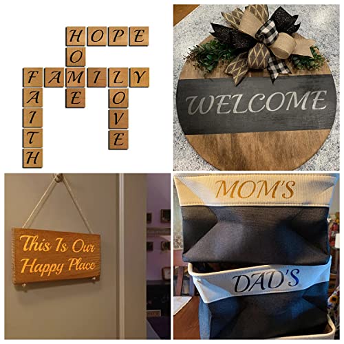 1.5 Inch Alphabet Letter Stencils for Painting - 70 Pack Letter and Number Stencil Templates with Signs for Painting on Wood, Reusable Cursive Letters Stencils for Chalkboard Wood Signs & Wall Art - size: 1.5 Inch