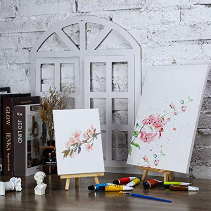 Hestya 12 Pcs Blank Canvas Painting 4 x 6/5 x 7/8 x 10/9 x 12 Inch | Pre-stretched Primed White Canvas, Acrylic Oil Paint Ready, Art Classroom Studio Supplies, Christmas Craft DIY Projects - size: 4 x 6 Inches/ 5 x 7 Inches/ 8 x 10 Inches/ 9 x 12