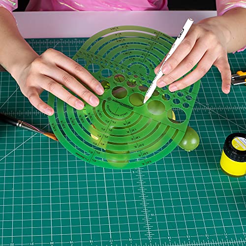 ALVIN Circle Radius Master Template TD1202, Template for Artists, Architects, Design and Drafting, 3/64th" to 7.5" scale - style: Circle Radius Master