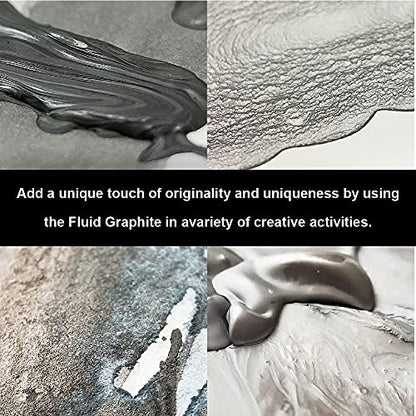 Kuretake Painting Ink, for dip Pen, Brush, Liquid, Paste, Artist, Non Toxic Paints, Illustration, Lettering, Drawing, Writing, Made in Japan (Graphite)