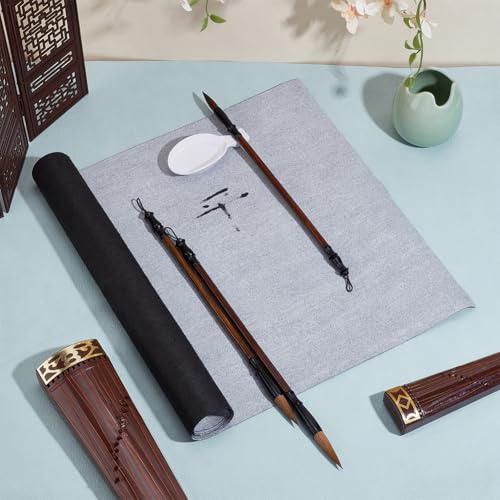 PH PandaHall 6pcs No Ink Chinese Calligraphy Kits Reusable Writing Magic Water Cloth Paper Set Chinese Calligraphy Mat for Chinese New Year, Student Beginners Practicing Chinese Calligraphy 54.3x13.5