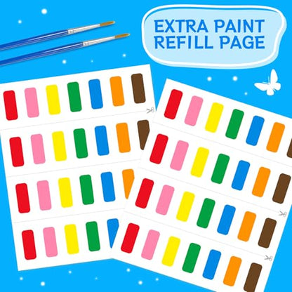 SOCOLER Paint with Water Coloring Books for Kids & Toddlers, Animals | Mess Free Watercolor Painting Set, Water Color Painting Book,Craft Art Kit, Boys & Girls Birthday Gift, Travel Activity Toy - style: Animal B