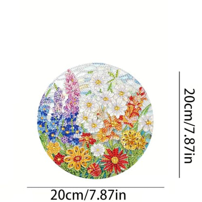RYMILIE Hanging Diamond Art Kits for Adults Blossoms 8x8inch - color: DP04477