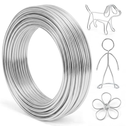 3mm 33 Feet Aluminum Craft Wire, Bendable Armature Wire, Mental Silver Bendable Wire for Sculpting, DIY, Crafting, Jewelry Making, Modelling, Bonsai Training, Doll Making (1 Roll) (3mm × 10m) - size: 3mm × 10m
