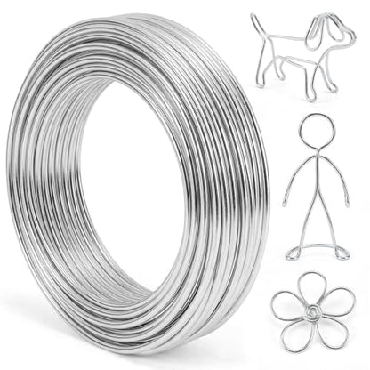 3mm 33 Feet Aluminum Craft Wire, Bendable Armature Wire, Mental Silver Bendable Wire for Sculpting, DIY, Crafting, Jewelry Making, Modelling, Bonsai Training, Doll Making (1 Roll) (3mm × 10m) - size: 3mm × 10m