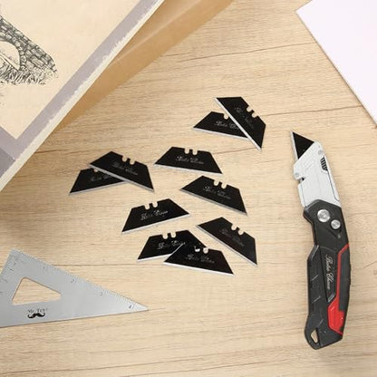 Bates- Utility Knife Blades, 40 Pack, Black, Replacement Blade for Box Cutters with Plastic Case - color: Black in Boxes, size: 40 Pack