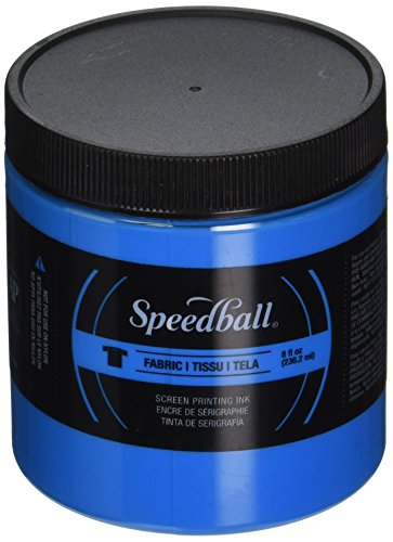 Speedball 045654 Fluorescent Screen Printing Ink, 8 fl. oz., Blue - color: Blue