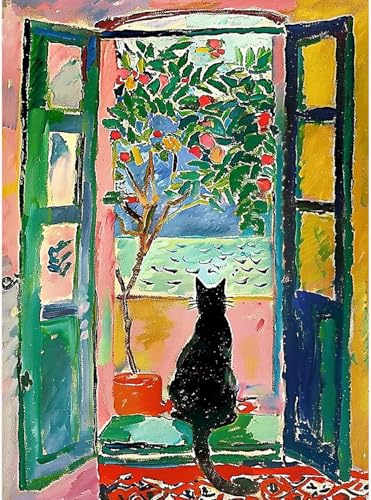Black Cat Diamond Art Kits for Adults Diamond Painting Kit for Beginner | Bathroom Animal 5D Funny DIY Diamond Dots Full Drill Crafts for Gem Art Dot Art for Adults Home Wall Decor for Teens 12x16 in - color: DP03676
