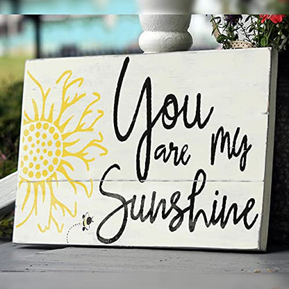 DLY LIFESTYLE You are My Sunshine Stencil - Sunflower Design - 8x6 Inches - Reusable DIY Art & Craft Stencil for Wood, Canvas, Paper, Fabric, Walls & Furniture - color: You are my Sunshine 8"x6"