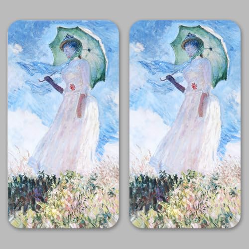 qianshan 40Pcs Empty Half Pans Watercolor Tin Palette with Magnetic Stripe | Travel Tin Palette Case,Portable Artist Paints Half Pan Kits,DIY Watercolor Oils Acrylics Painting Drawing Monet - color: Monet