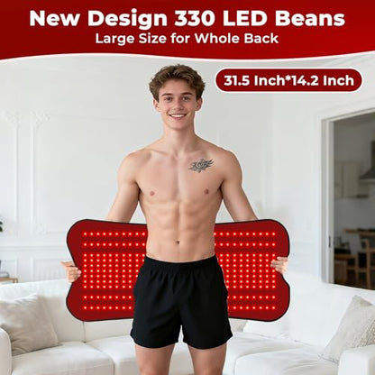 Red Light Therapy Mat for Body, Red Lights Pad with 660nm&850nm Infrared Light Therapy Mat, Chirstmas Birthday Festival Gift for Women Men Father Dad Mother Mom Lover Elderly 31.5''*14.2'' - size: 31.5''*14.2''
