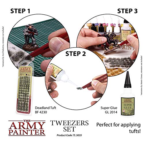 The Army Painter, Tweezers Set, 2 Pcs Precision Tweezers - Slant & Pointy