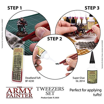 The Army Painter, Tweezers Set, 2 Pcs Precision Tweezers - Slant & Pointy