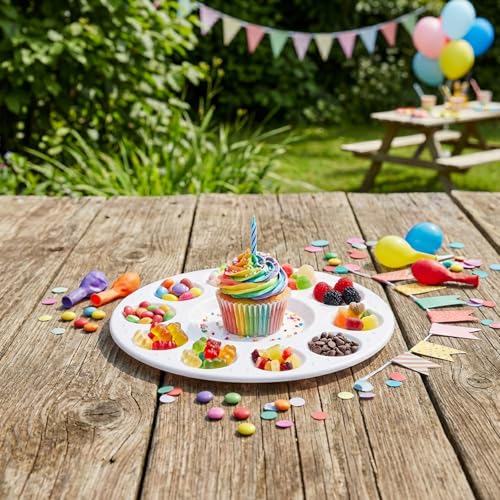 100 Pcs Plastic Round Paint Tray Palettes