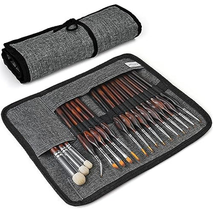 Golden Maple Miniature Paint Brushes Drybrush - Model Paint Brush Set - color: Cocoa Brown