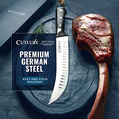 Cutluxe Butcher Knife, 10" Cimeter Breaking Knife for BBQ & Brisket - size: Cimeter 10"