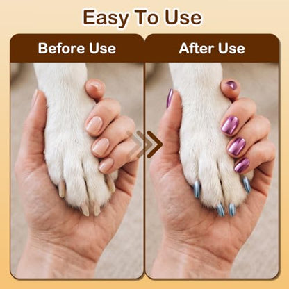 Dog Nail Polish Pens Quick Dry, Pet Safe for DIY Nails -15 Metallic Colors