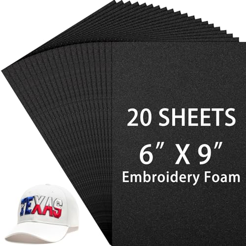 Innconee 20 Pcs 3mm Embroidery Foam EVA Foam Sheets for 3D Embroidery Arts and Crafts, DIY Projects, Hand Sewing, Quilting, Hats, Cosplay Costumes, Pillows (Black,6 x 9 Inch) - color: Black, size: 6 x 9 Inch
