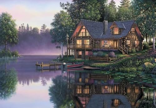 Ledgebay Paint by Numbers Kit for Adults, 16x20 Unframed Canvas - color: Cabin Fever, size: 16" x 20" Unframed