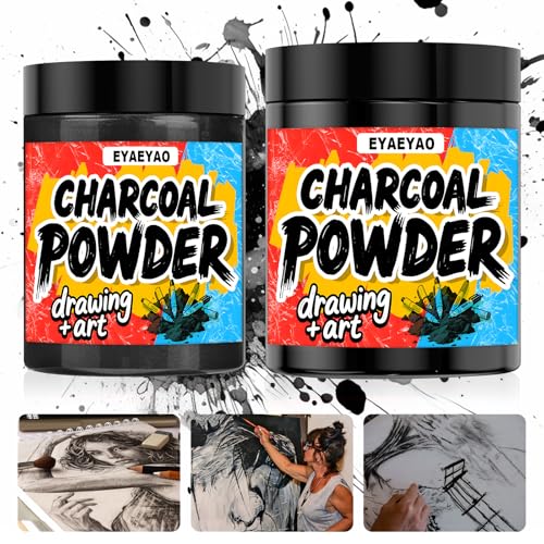 Charcoal Powder for Drawing - Premium Fine Art Charcoal for Sketching, Shading & Blending - Artist Grade for Pencils, Canvas, Paper - Beginners & Professionals (4 Ounces) - size: 1 Count (Pack of 1)