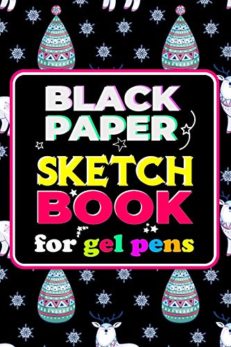 Black Paper Sketchbook for Gel Pens: Black Paper Dot Grid Notebook for Gel Pens | Black Drawing Paper for Colored Pencils | Black Out Paper For Use With Gel Pens