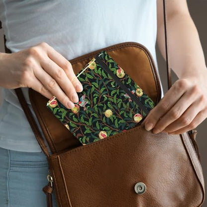 5x5 Pocket Sketch Book,80gsm Hardcover Art Sketchbook for Drawing Journal | Cloth Cover,80gsm Blank Paper,96Sheets,Lay-Flat,Portable Travel Creation Paint Diary Memo Planner,Dry MediaPomegranate Bird - color: Cloth Cover-Pomegranate Bird