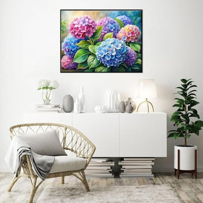 EIBEILI Square Drill Diamond Painting Kits for Adults Hydrangea Diamond Art - color: DP02891