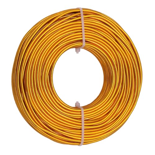 18 Gauge Aluminum Craft Wire, 100 Feet 1mm Bendable Metal Wire for Jewelry Making, Sculpting and Floral Design, Soft Armature Wire for DIY Crafts (Yellow Gold) - size: 18 Gauge(1mm), style: Yellow Gold