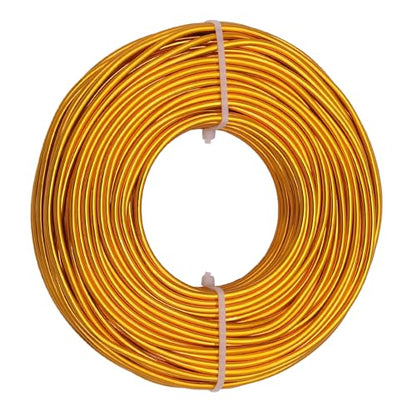 18 Gauge Aluminum Craft Wire, 100 Feet 1mm Bendable Metal Wire for Jewelry Making, Sculpting and Floral Design, Soft Armature Wire for DIY Crafts (Yellow Gold) - size: 18 Gauge(1mm), style: Yellow Gold