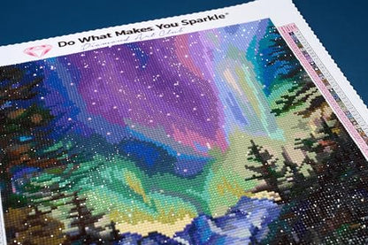 DIAMOND ART CLUB Lunar Reflections Diamond Art Kits for Adults | Premium Diamond Painting Kit, Fun DIY Crafts for Adults, Round Diamond Art Canvas, 13" x 18" (33 x 45.7 cm) - color: Lunar Reflections