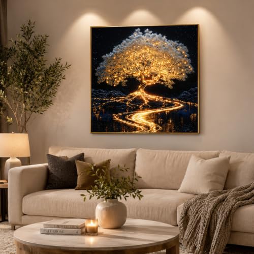 Acelii Tree Diamond Painting Kits for Adults Beginners, 5D Gem Painting - color: KM1154-1