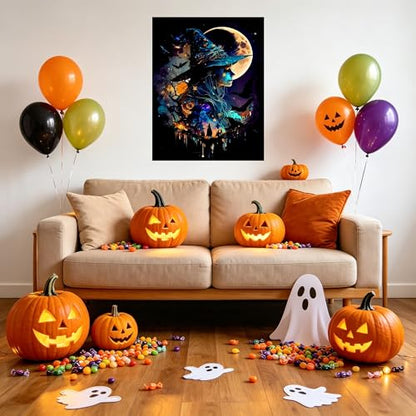 Witch Moon Diamond Art Painting Kits for Adults Beginners 12x16 Inch - color: YZ-88-01