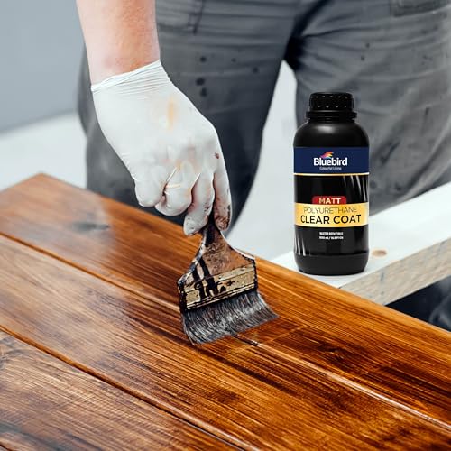 Bluebird Polyurethane Clear Coat for Furniture, Paintings, Water-Based Professional Varnish (Matt, 16.9 Fl Oz) - color: Matt, size: 16.9 Fl Oz