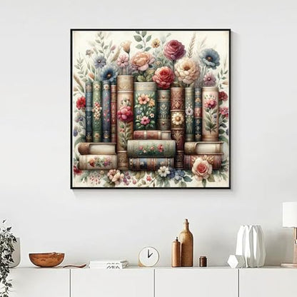 EIBEILI Diamond Art Kits for Adults-Book Flowers Diamond Painting Wall Art - color: DP02885